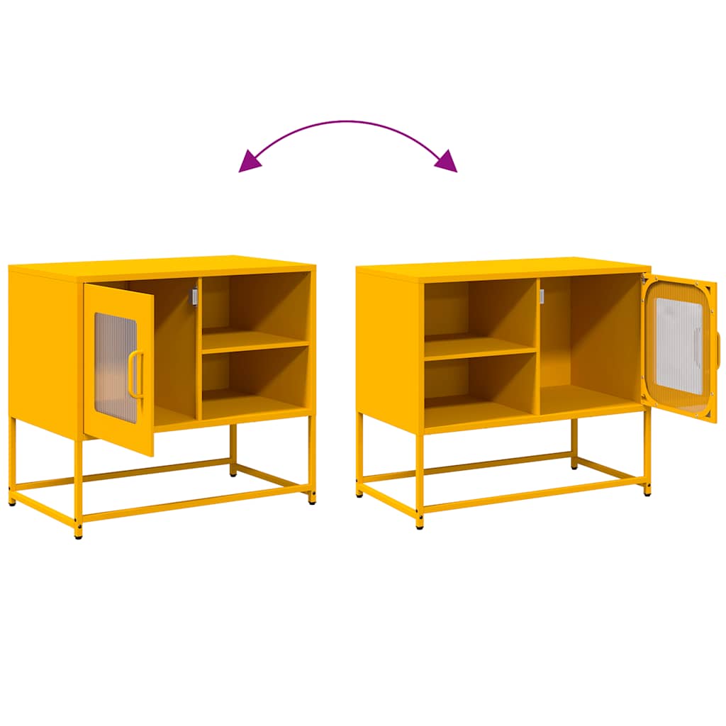 TV-Schrank Senfgelb 68x39x60,5 cm Stahl