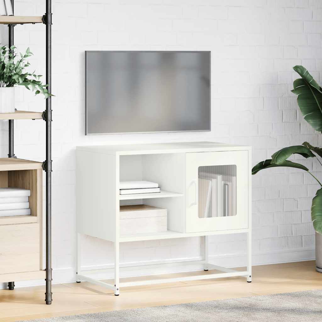 TV-Schrank Weiß 68x39x60,5 cm Stahl