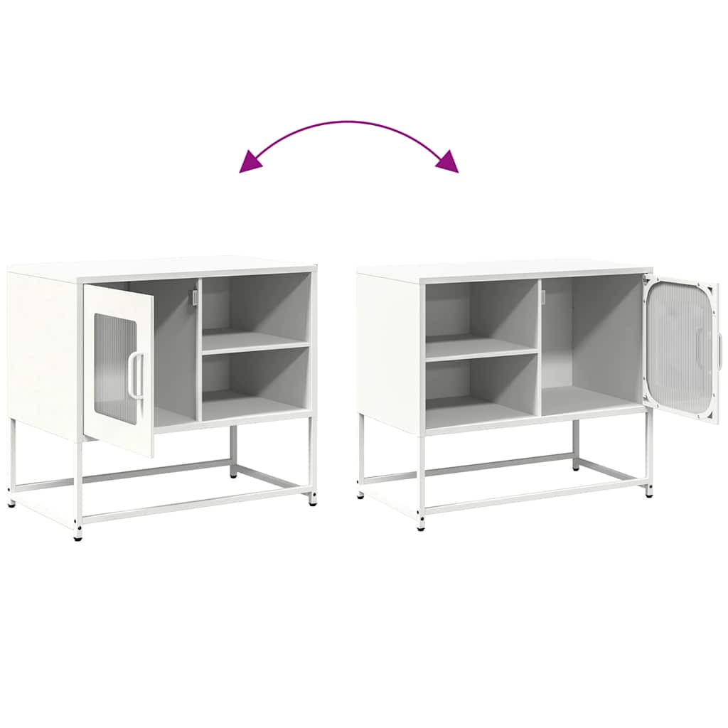 TV-Schrank Weiß 68x39x60,5 cm Stahl