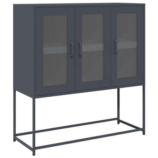 Sideboard Anthrazit 100,5x39x107 cm Kaltgewalzter Stahl