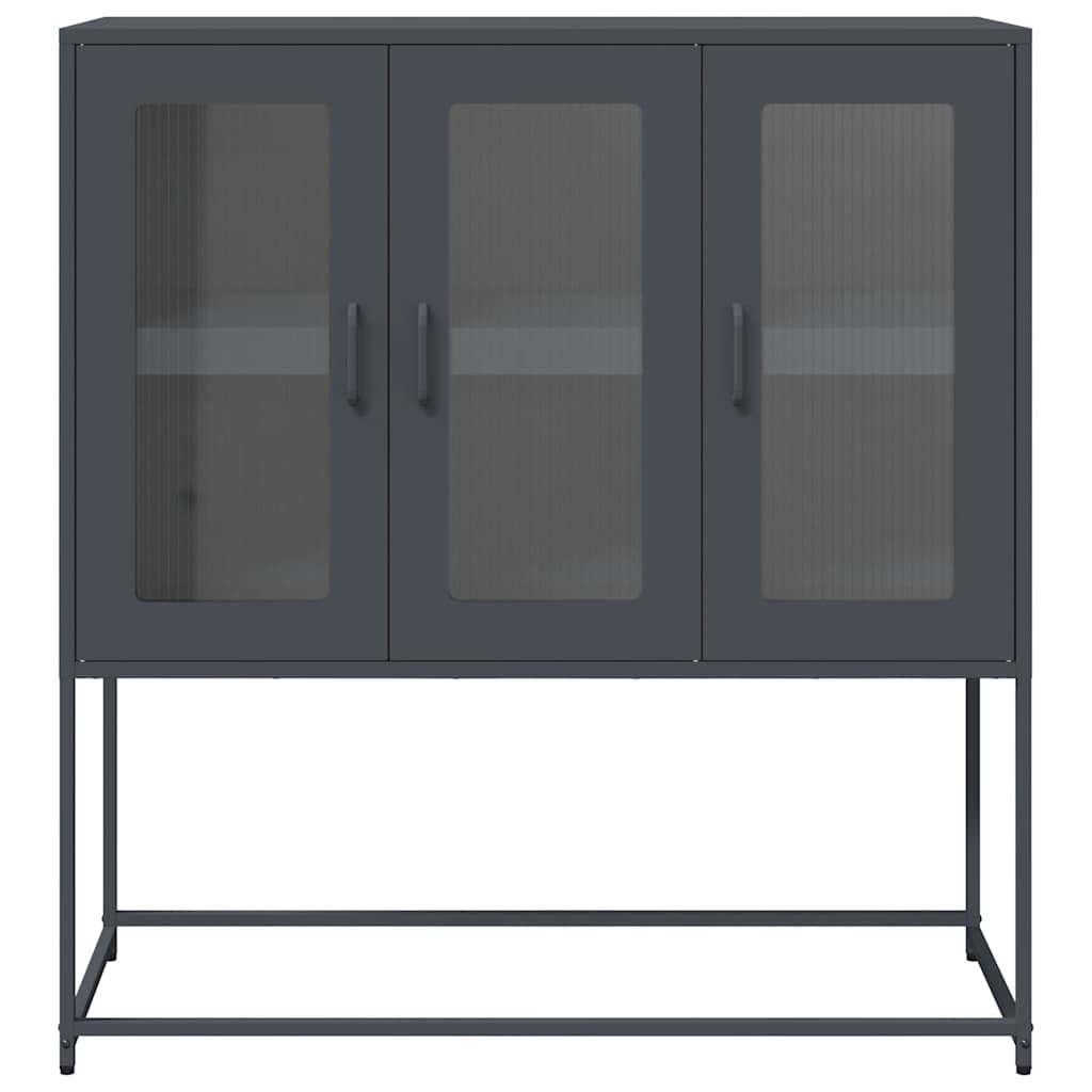 Sideboard Anthrazit 100,5x39x107 cm Kaltgewalzter Stahl