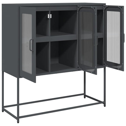 Sideboard Anthrazit 100,5x39x107 cm Kaltgewalzter Stahl