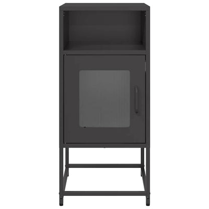 Nachttisch Schwarz 36x39x78 cm Kaltgewalzter Stahl