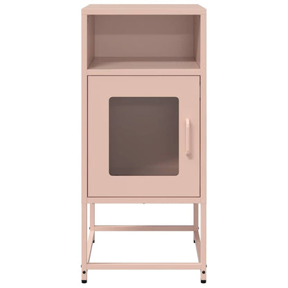 Nachttisch Rosa 36x39x78 cm Kaltgewalzter Stahl