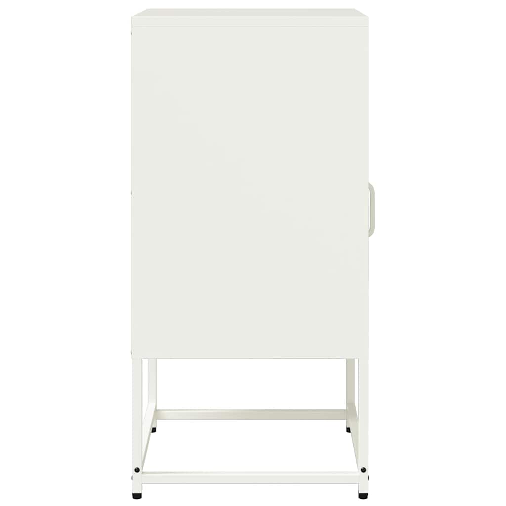 Nachttisch Weiß 36x39x78 cm Kaltgewalzter Stahl