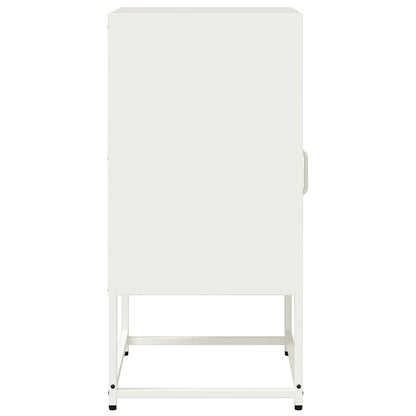 Nachttisch Weiß 36x39x78 cm Kaltgewalzter Stahl