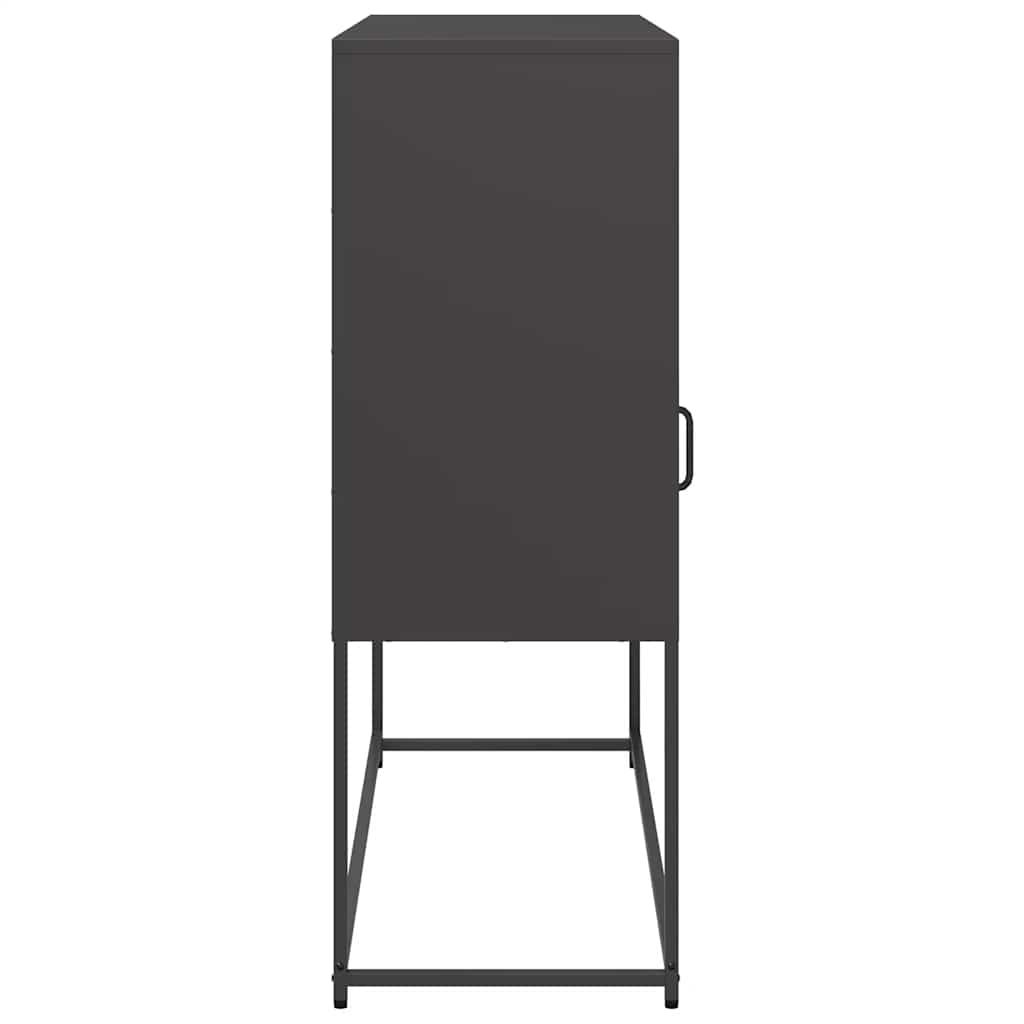 Sideboard Schwarz 100,5x39x107 cm Kaltgewalzter Stahl