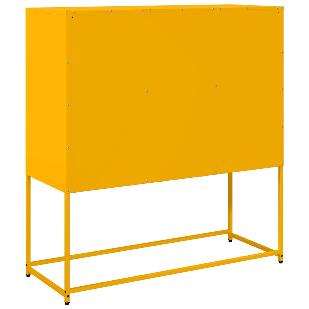 Skænk Sennep Gul 100,5x39x107 cm Koldvalset stål