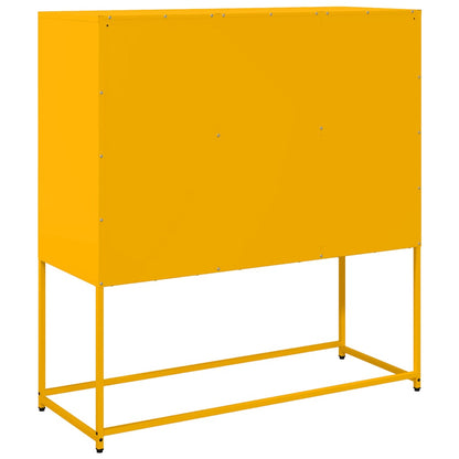 Skænk Sennep Gul 100,5x39x107 cm Koldvalset stål