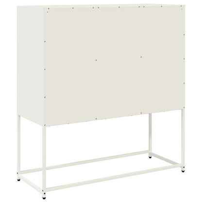 Sideboard Weiß 100,5x39x107 cm Kaltgewalzter Stahl