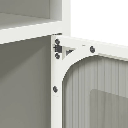 Sideboard Weiß 100,5x39x107 cm Kaltgewalzter Stahl
