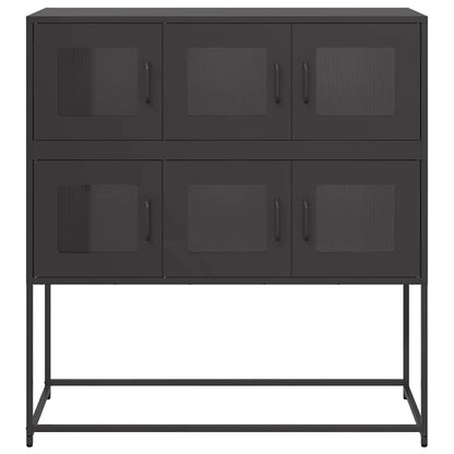 Skænk Sort 100,5x39x107 cm Koldvalset stål
