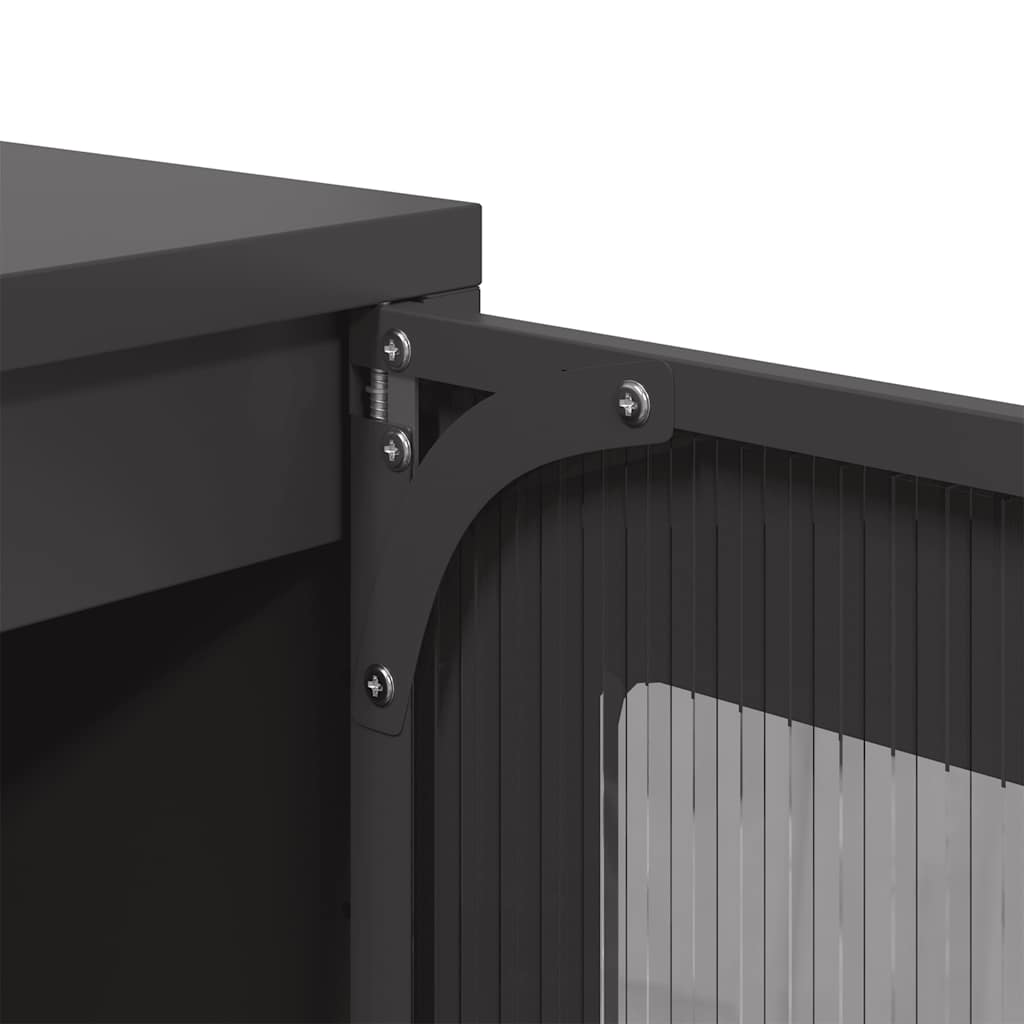 Skænk Sort 100,5x39x107 cm Koldvalset stål