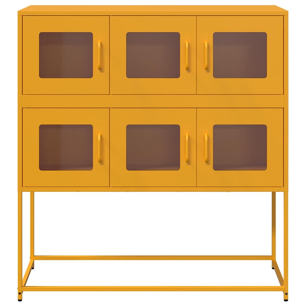 Skænk Sennep Gul 100,5x39x107 cm Koldvalset stål