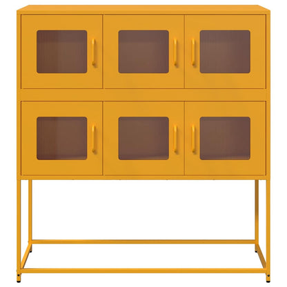 Skænk Sennep Gul 100,5x39x107 cm Koldvalset stål