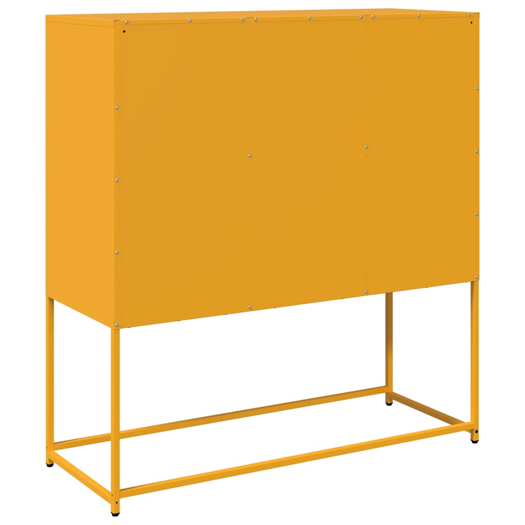 Skænk Sennep Gul 100,5x39x107 cm Koldvalset stål