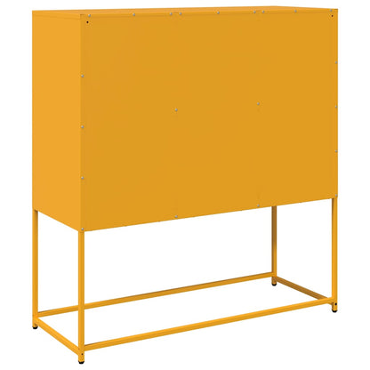 Skænk Sennep Gul 100,5x39x107 cm Koldvalset stål