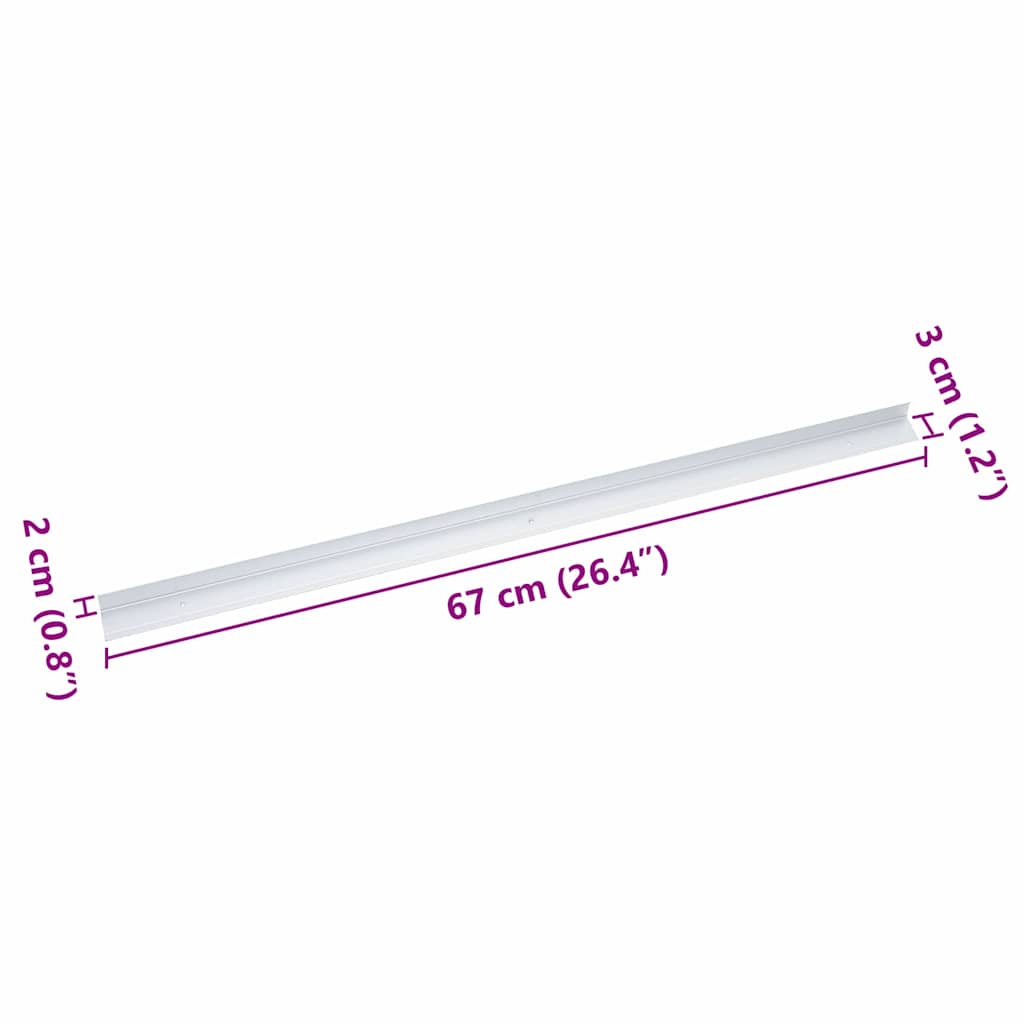 Treppenkantenprofile 10 pcs Silber 67 cm Aluminium