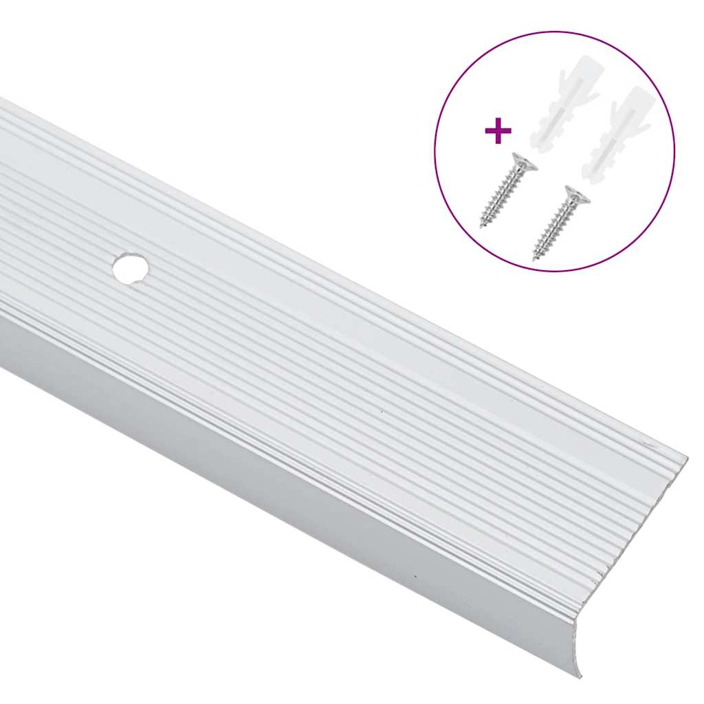 Treppenkantenprofile 10 pcs Silber 67 cm Aluminium