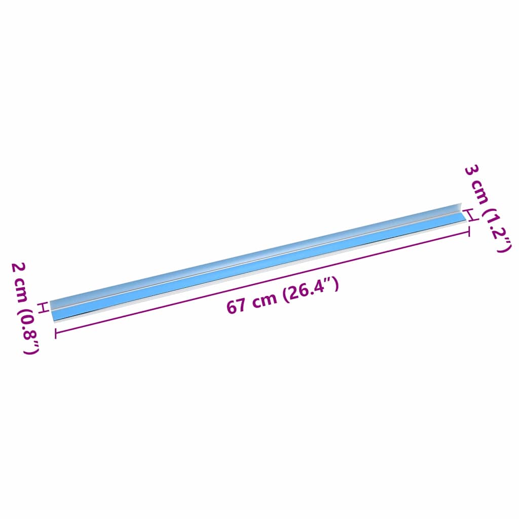 Treppenkantenprofile 10 pcs Silber 67 cm Aluminium