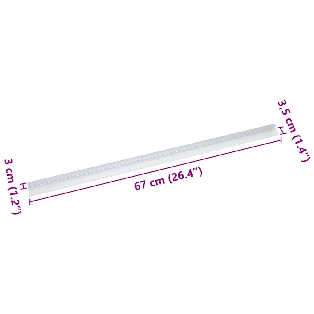 Treppenkantenprofile 10 pcs Silber 67 cm Aluminium