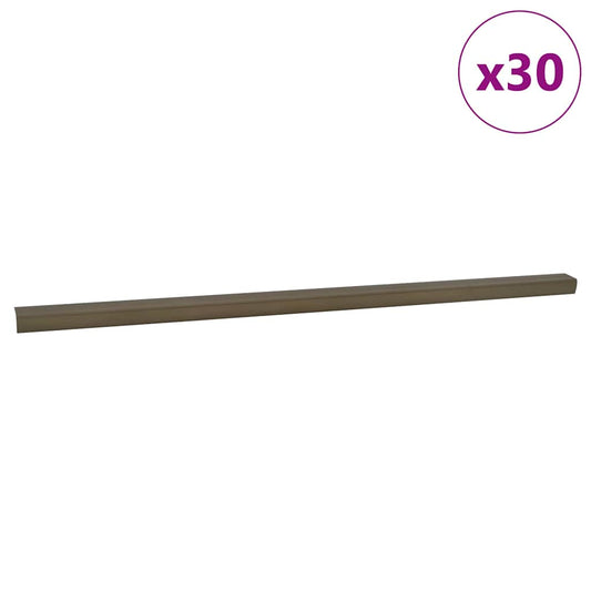 Treppenkantenprofile 30 pcs Braun 67 cm Aluminium