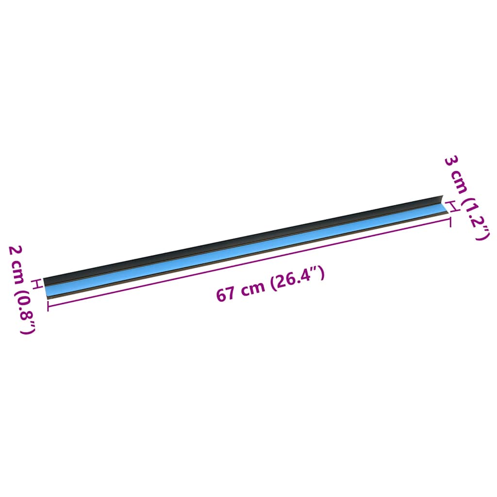 Treppenkantenprofile 30 pcs Braun 67 cm Aluminium