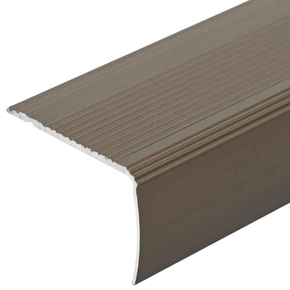 Treppenkantenprofile 10 pcs Braun 67 cm Aluminium