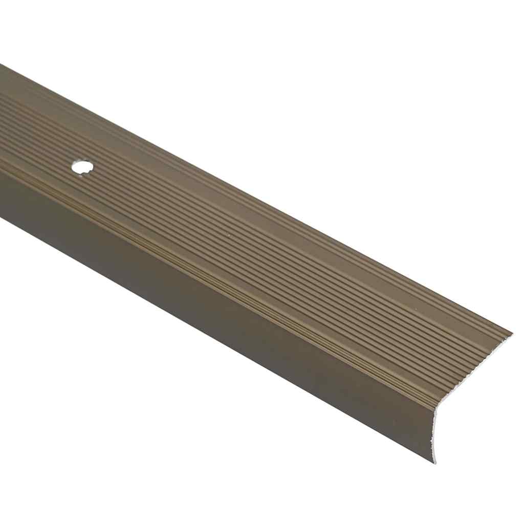 Treppenkantenprofile 10 pcs Braun 67 cm Aluminium