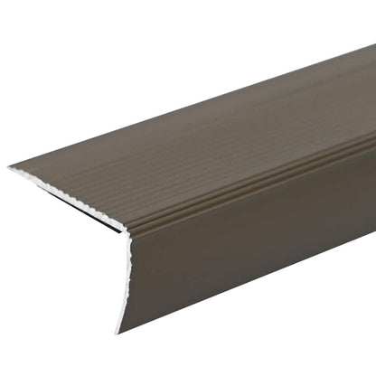 Treppenkantenprofile 10 pcs Braun 67 cm Aluminium