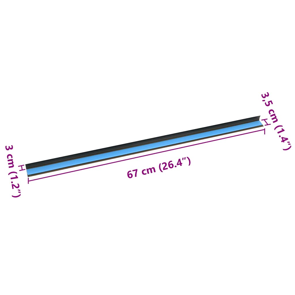 Treppenkantenprofile 10 pcs Braun 67 cm Aluminium