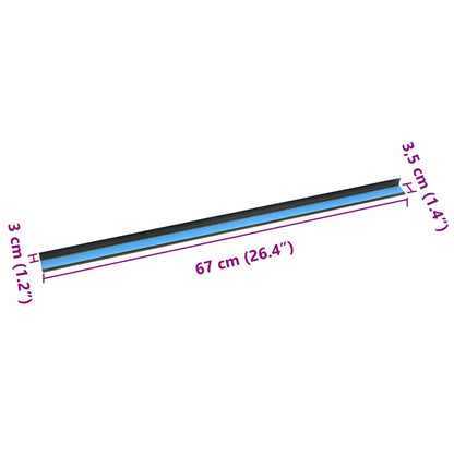Treppenkantenprofile 10 pcs Braun 67 cm Aluminium