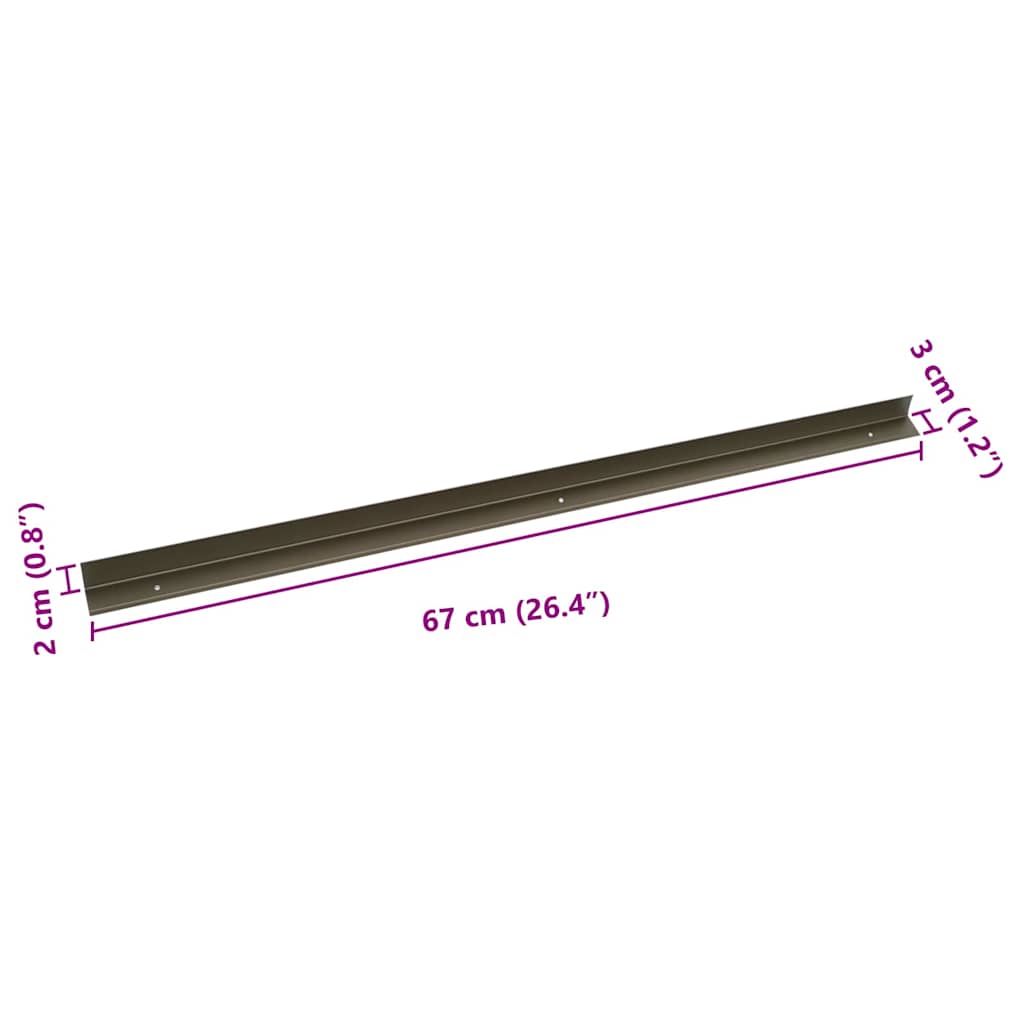 Treppenkantenprofile 30 pcs Champagner 67 cm Aluminium