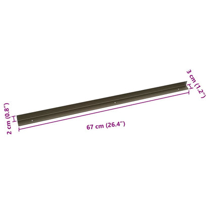 Treppenkantenprofile 30 pcs Champagner 67 cm Aluminium