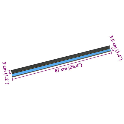 Treppenkantenprofile 10 pcs Champagner 67 cm Aluminium