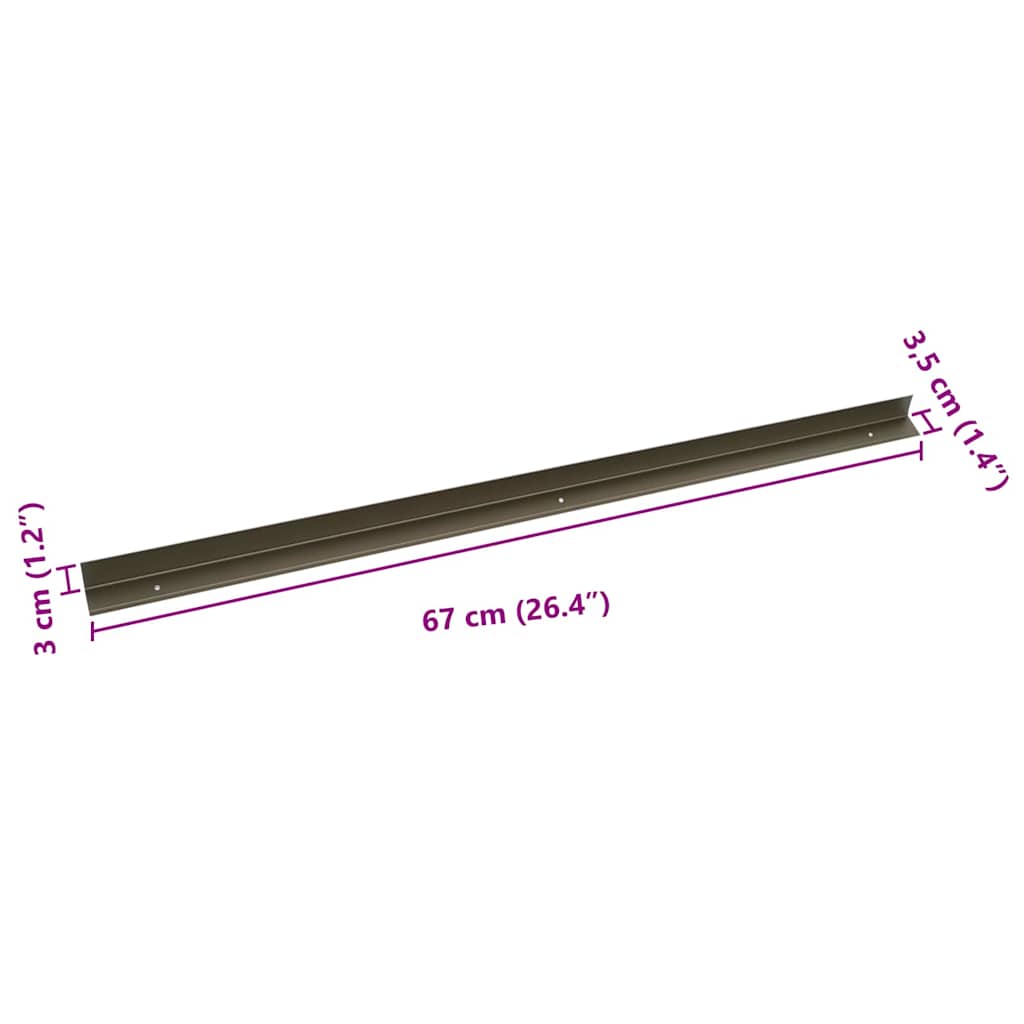 Treppenkantenprofile 30 pcs Champagner 67 cm Aluminium