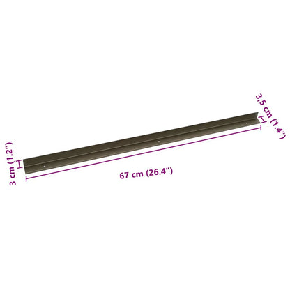 Treppenkantenprofile 30 pcs Champagner 67 cm Aluminium