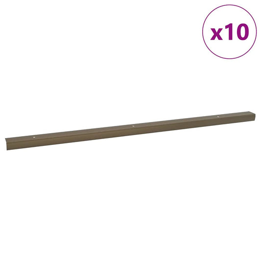 Treppenkantenprofile 10 pcs Braun 67 cm Aluminium