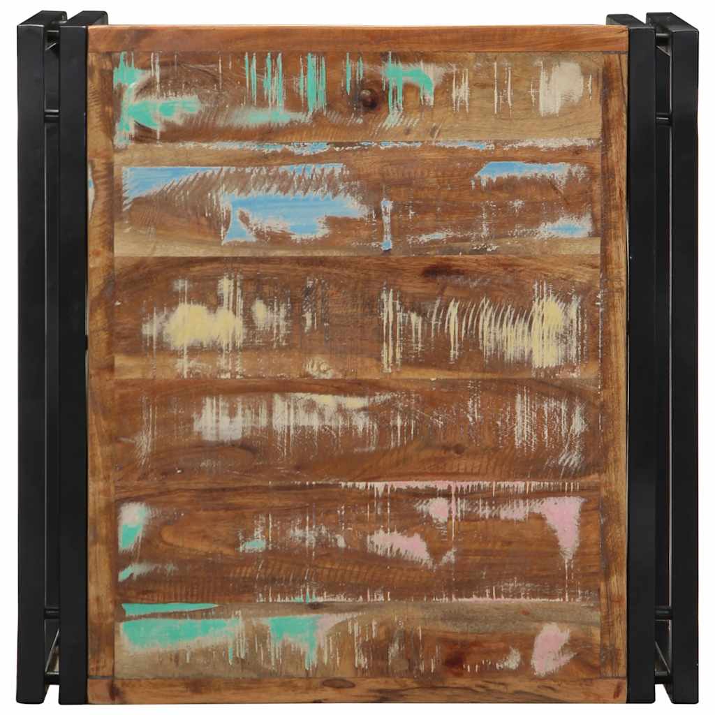 Couchtisch Mehrfarbig 50x50x35 cm Altholz Massivholz