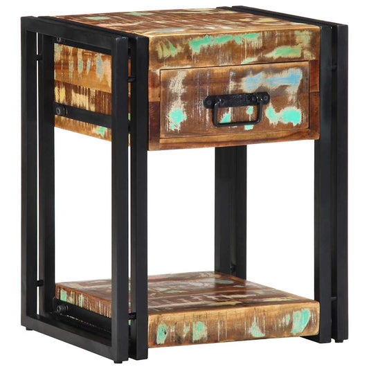 Nachttisch Mehrfarbig 40 x 35 x 50 cm Massives Altholz