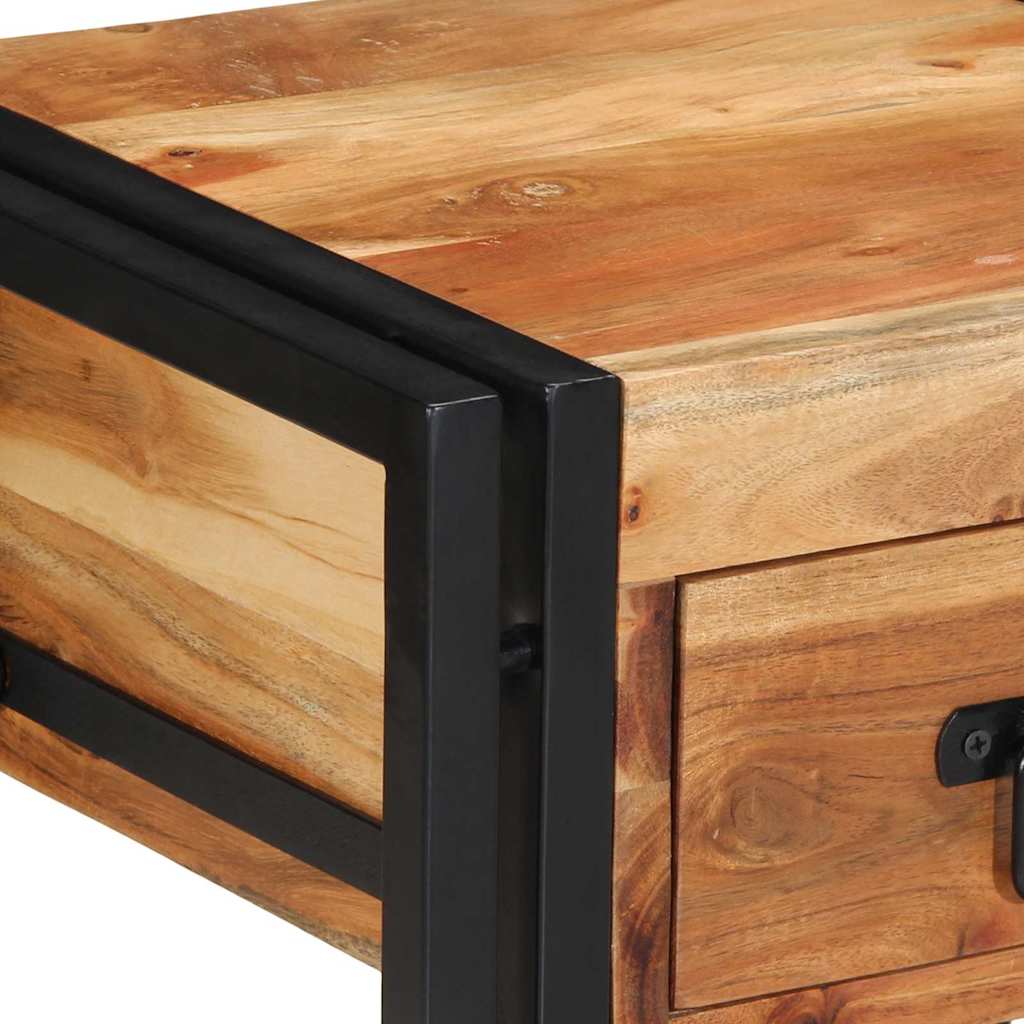 Nachttisch 2 pcs Braun 40 x 35 x 50 cm Akazie Massivholz