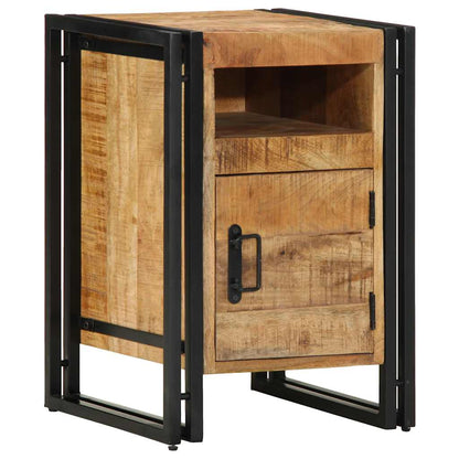 Nachttisch 40x40x59 cm Raues Mango-Massivholz