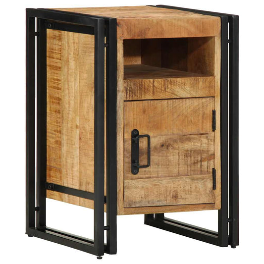 Nachttisch 40x40x59 cm Raues Mango-Massivholz