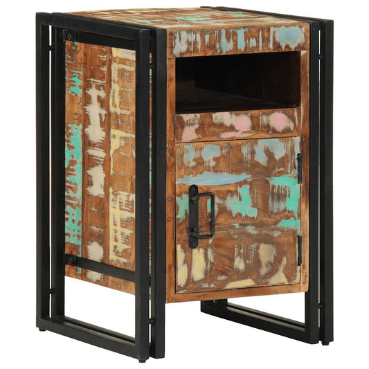 Nachttisch 40x40x59 cm Altholz Massivholz