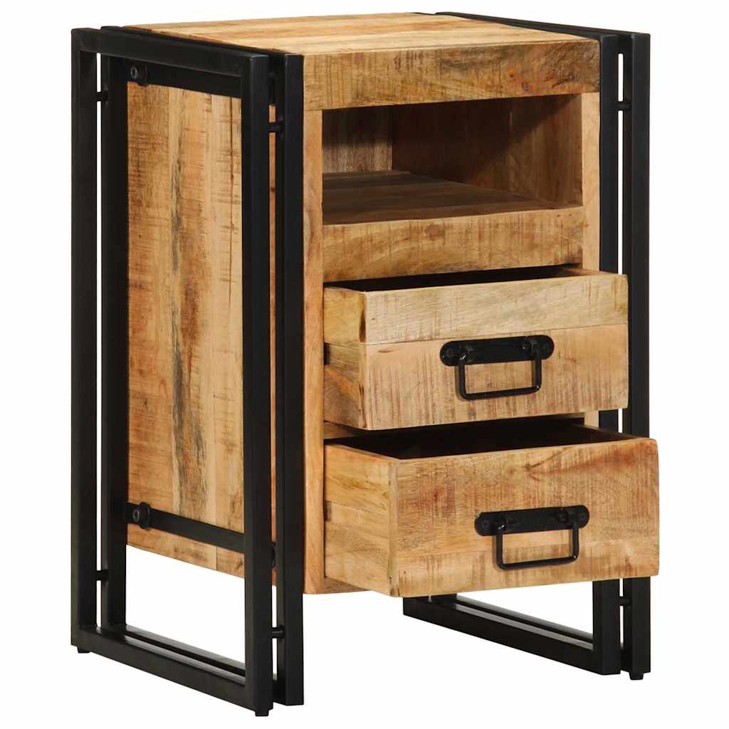Nachttisch Braun 40 x 40 x 59 cm massives Mangoholz