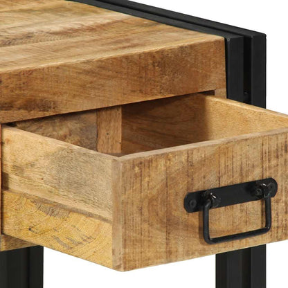 Nachttische 2 Stk. 40x40x50 cm Raues Massivholz Mango