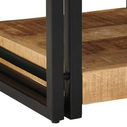 Nachttische 2 Stk. 40x40x50 cm Raues Massivholz Mango