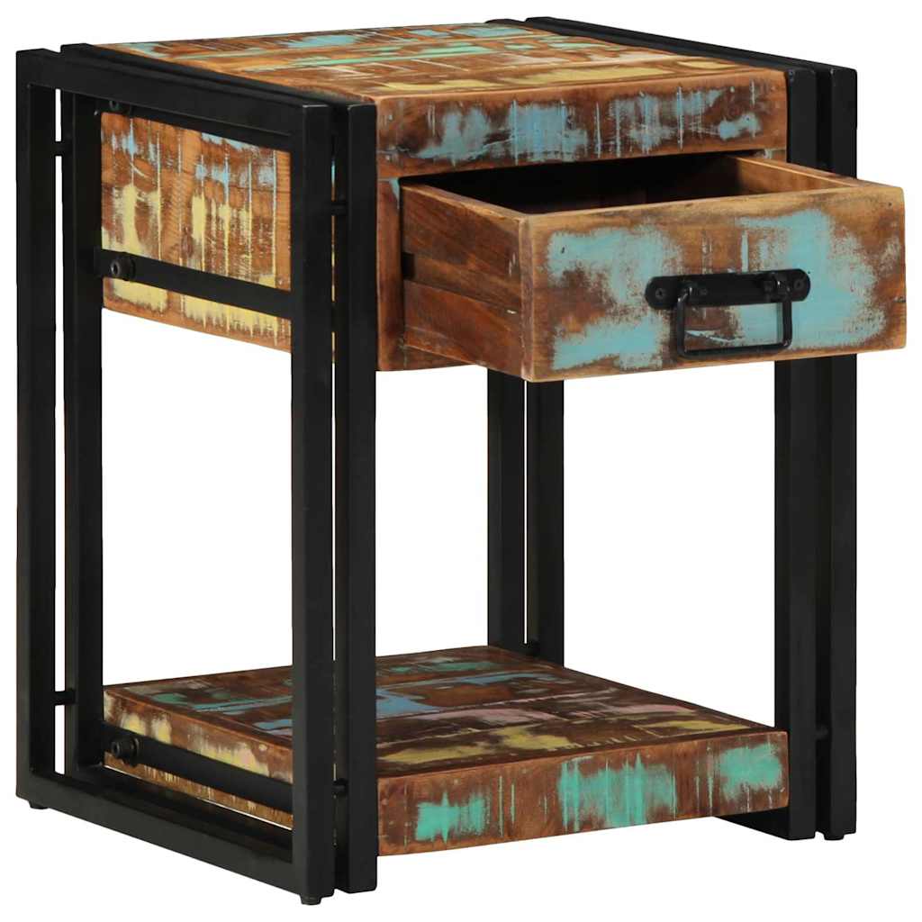 Nachttisch 2 pcs 40 x 40 x 50 cm recyceltes Massivholz