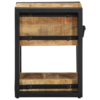 Nachttisch 2 pcs Braun 30 x 30 x 40 cm massives Mangoholz