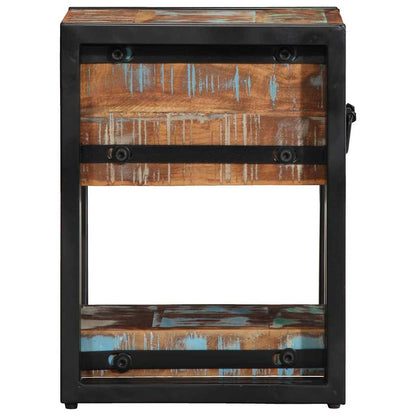 Nachttisch 2 pcs 30 x 30 x 40 cm recyceltes Massivholz